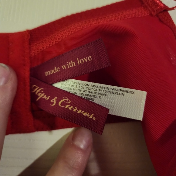 Hips and Curves duet demi red bra - Picture 5 of 6